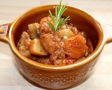 Zöldséges sertésragu recept fázis 8 fotója