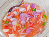 Ikan bakar bumbu merah sambal dabu dabu iris