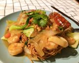 Hình bước làm 3 của món Mì xào giòn hải sản