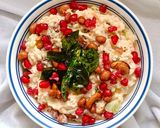 A picture of step 4 of Curd Rice with veggies.