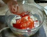 A picture of step 1 of Strawberry Flavoured Coconut Laddoos.