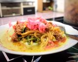 Foto langkah ke 3 dari resep Katupek Gulai Paku/Lontong gulai pakis.