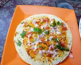 A picture of step 3 of Masala papad.