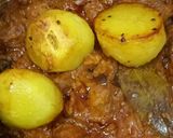 A picture of step 3 of Manshor Jhol / Mutton Bhat.
