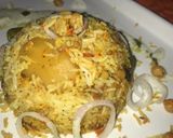 A picture of step 5 of Chana biryani.