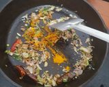 A picture of step 2 of Cabbage thoran.