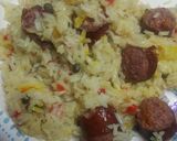 A picture of step 4 of Barbecue Sausages and Rice.