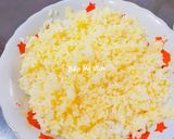 Hình bước làm 1 của món Cơm chiên cá hồi,trứng,cải chua,đậu hủ và tàu hủ ki