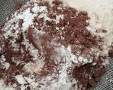 A picture of step 1 of Chocolate cake with chef's hat.