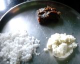 A picture of step 2 of Paneer dates laddu.