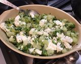 Une image de l'étape 8 de Flan de côtes de chou fleur à la mozzarella di buffala et chapelure épicée.
