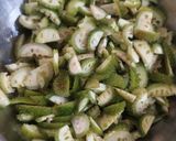 A picture of step 1 of Kantola besan sabji.