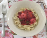 Foto del paso 8 de la receta: Tallarines livianos con salsa de verduras y camarones