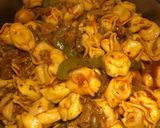 A picture of step 5 of Tortellini with Hot Italian Sausage and Green Beans.