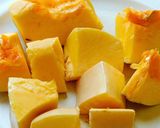 A picture of step 1 of Butternut Squash Halwa.