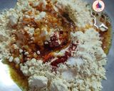 A picture of step 1 of Rajasthani Gatte ki sabzi (no onion no garlic).