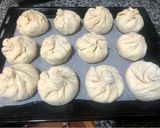 Hình bước làm 4 của món Bánh nướng với Chorizo, phô mai nấm Truffle và Mozzarella