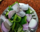 A picture of step 2 of Chilli Mushroom.