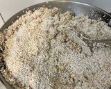 A picture of step 3 of Amaranth Ladoo.