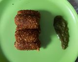 A picture of step 5 of Sabudana tikki.