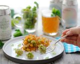 A picture of step 8 of Hop Beer Fritters: Whole & Mixed with Vegetables.