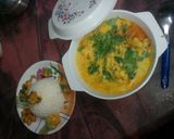 A picture of step 24 of Punjabi pakora kadhi.