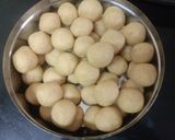 A picture of step 3 of Besan laddu.