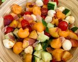 Une image de l'étape 2 de ☆Salade de Melon, concombre et Mozzarella☆.