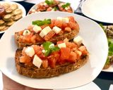 Une image de l'étape 2 de Bruschetta tomates mozzarella.