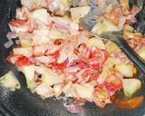 A picture of step 2 of Easy Cheesy nachos with salsa dip.