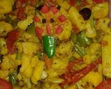 A picture of step 2 of Chinese mix vegetable.