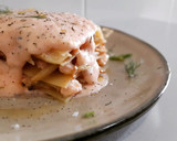 Foto del paso 9 de la receta: Lasaña de salmón e hinojo con salsa Aurora