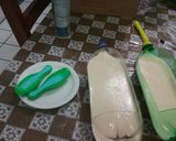 Foto del paso 1 de la receta: Gelatina azul con blanco de leche artística