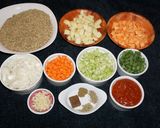 A picture of step 1 of Lentils with Chorizo and Crispy Tortilla Strips, Jon Style.
