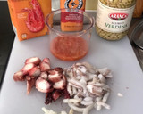Foto del paso 1 de la receta: Verdinas con pulpo y calamar 🦑 en olla de cocción lenta (crockpot)