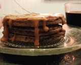 Foto del paso 7 de la receta: 🥞 Pancakes esponjosos de banana🍌granizada🍫 con salsa de dulce de leche🥞