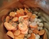 A picture of step 5 of Roasted Carrot Hummus.