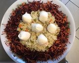 Une image de l'étape 7 de Salade façon nid au riz petits légumes carottes violettes et mozzarella.