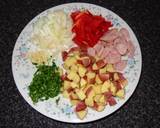 Foto del paso 1 de la receta Tortilla de papas con longanicillas de campo