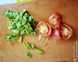 A picture of step 1 of Kachumber Salad.