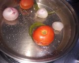 A picture of step 1 of Corn palak.