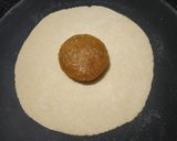 A picture of step 2 of Moong dal puranpoli.
