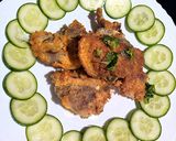 A picture of step 9 of Andey wala gosht.