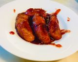 Hình bước làm 6 của món Chuối sốt siro thanh long