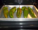 A picture of step 2 of Long Green Peppers Stuffed with Meat and Sauce.