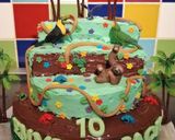A picture of step 7 of Vickys Jungle Cake Decoration Idea.