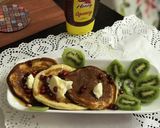 A picture of step 9 of Japanese Souffle Pancakes.