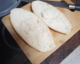 Foto del paso 1 de la receta: Bocadillo de pechuga empanada, ensalada, huevo duro y mayonesa