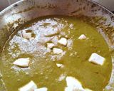 A picture of step 11 of Palak paneer.