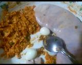 A picture of step 2 of Large intestine stuffed with semolina, minced meat, quail egg😛.
